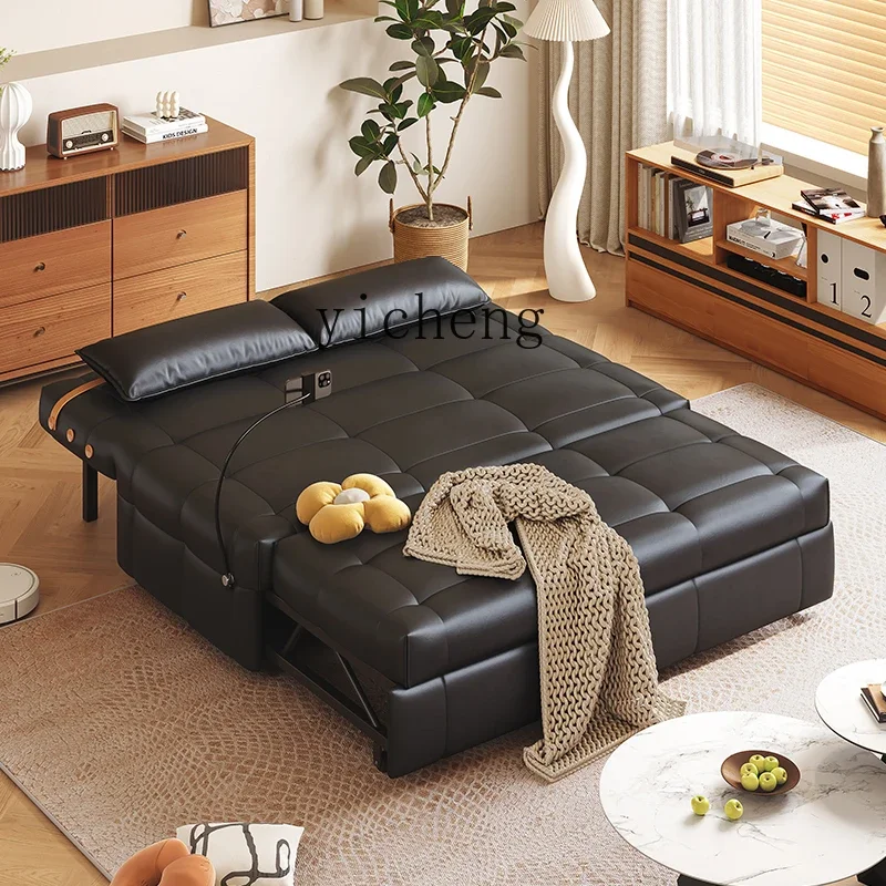 Z1  retractable technology leather multi-functional folding dual-purpose sofa bed