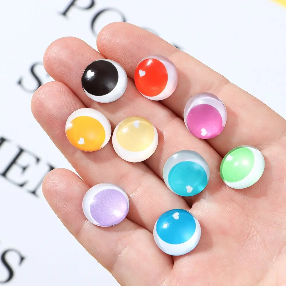 50 Stuks 6Mm 10Mm Pop Ogen Cabochon Platte Oogbollen Foto Rond Glas Cabochon Diy Platte Achterkant Handgemaakte Sieraden Ambachtelijke Accessoires