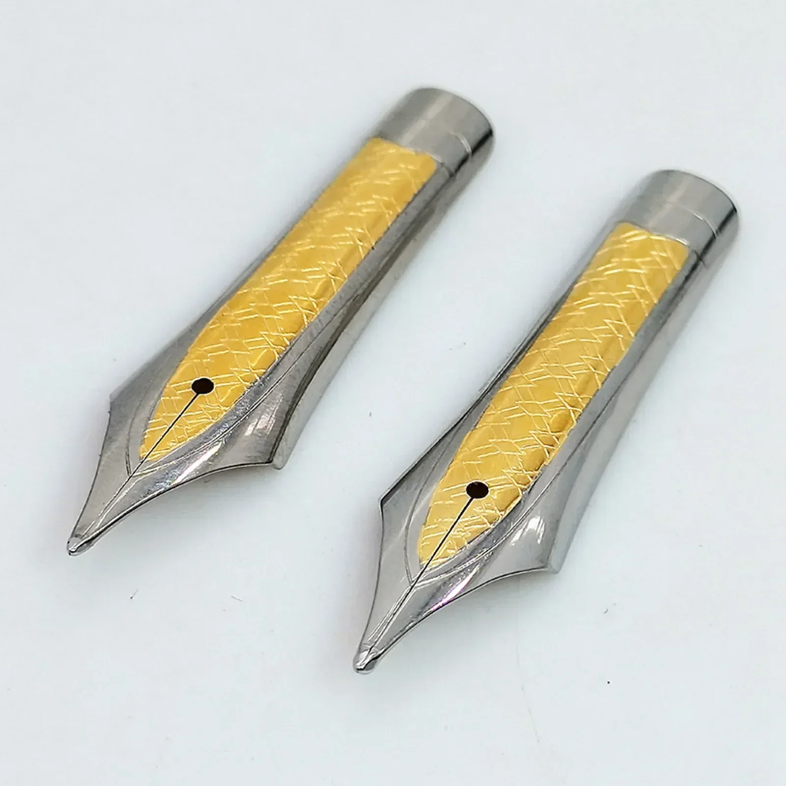 2PCS pen nibs for  Kaigelu Fountain pens Long Knife Grinding Nib with Feed Flame Rhombus Mark school office supplies pens parts