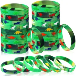 10 Pcs Dinosaur Silicone Wristband Dinosaur Party Favors Bag Filled Jungle Jurassic Dinosaur Themed Kids Birthday Party Supply