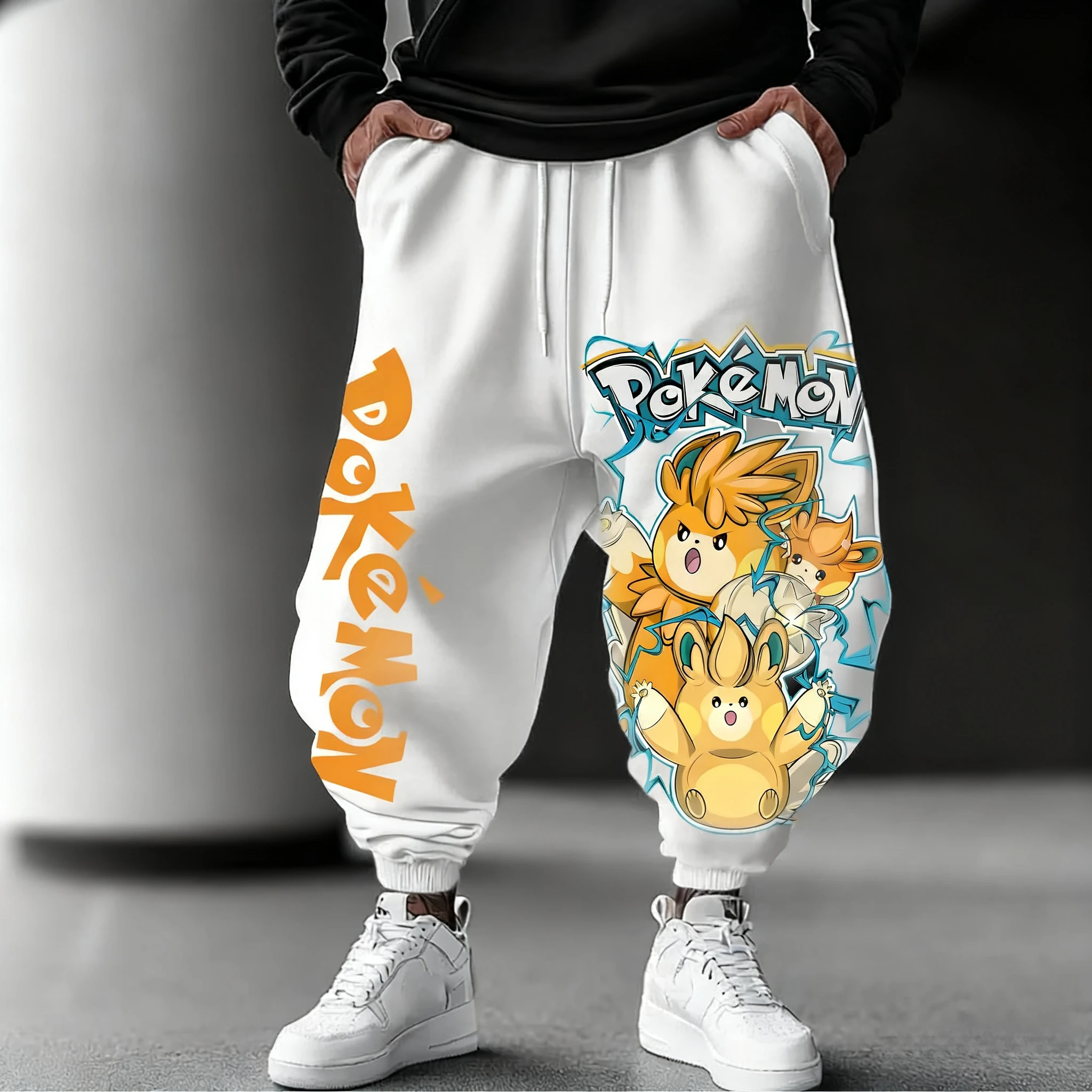 Pokémon Gioco portatile Pawmi Stampato Pantaloni dolci 2025 Autunno/Inverno Uomini e donne Harajuku Pantaloni larghi casuali di grandi dimensioni