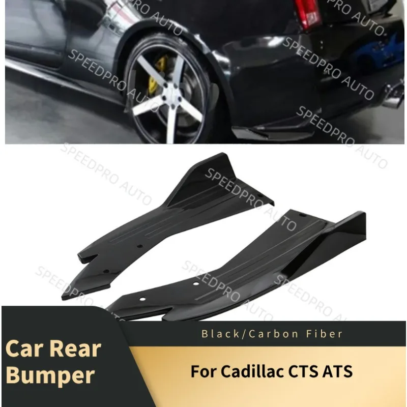 

Rear Bumper Spoiler Lips For C-adillac CTS ATS Splitter Diffuser Scratch Protector Trims Side Skirt Extension Body Kit Black
