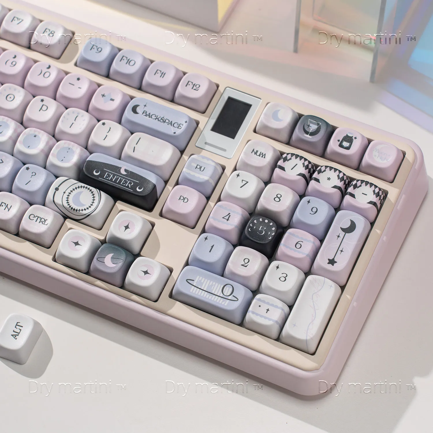 Alice Layout Keycaps MO Profile PBT Sublimation Spherical Keycap for MX Switches 61 68 75 84 87 98 108 Keys Mechanical Keyboards