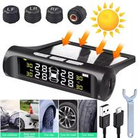 Intelligent TPMS Solar Tyre Pressure Monitoring System Parking Sensors For Cars Temperature Tire Air Pressure Gauge