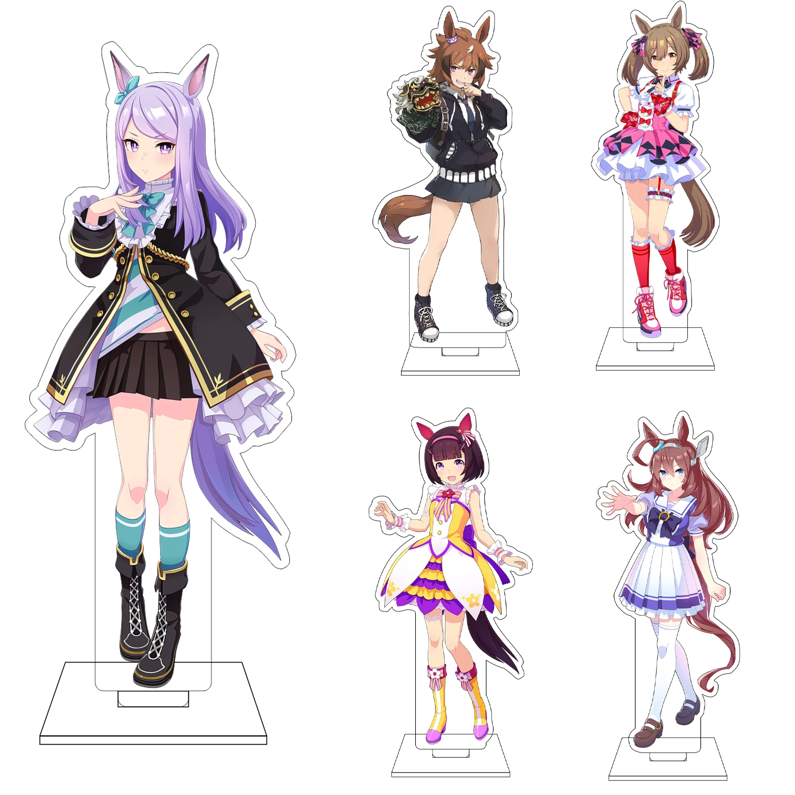 Figura de acrílico de 16 cm de anime Uma Musume Pretty Derby para cosplay, con soporte, de Rice Shower, Mihono Bourbon, Manhattan Cafe, adornos, regalo