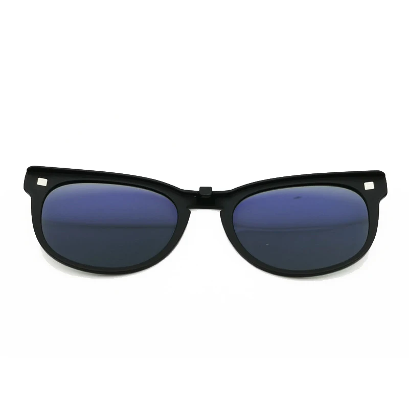 Model No TJ008 Single Clip on TAC Polarized Retro Sunglasses for Myopia Presbyopia Eyeglasses Extra Clipping Colorful Lenses