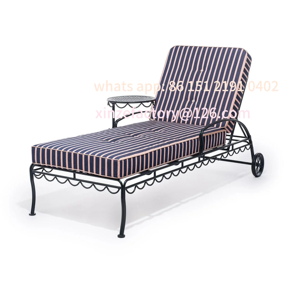 

Customizable Modern Cast Aluminum Waterproof Canvas Wrought Iron Garden Terrace Pool Umbrella Side Lounge