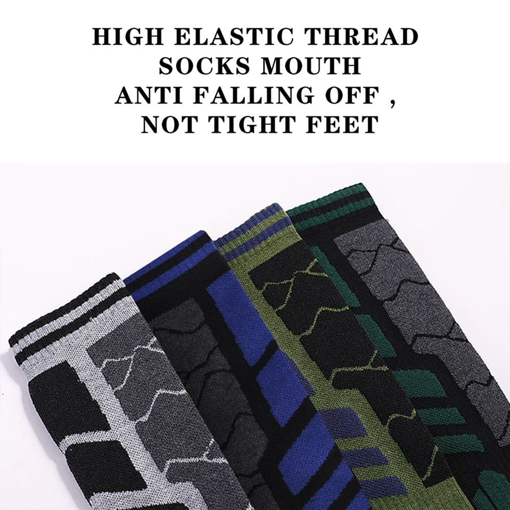 1 paar Merino Wolle Baumwolle Winter Männer Warme Ski Socken Dicker Sport Snowboard Radfahren Fußball Socken Hohe Elastische Thermische Socken – Detail 8