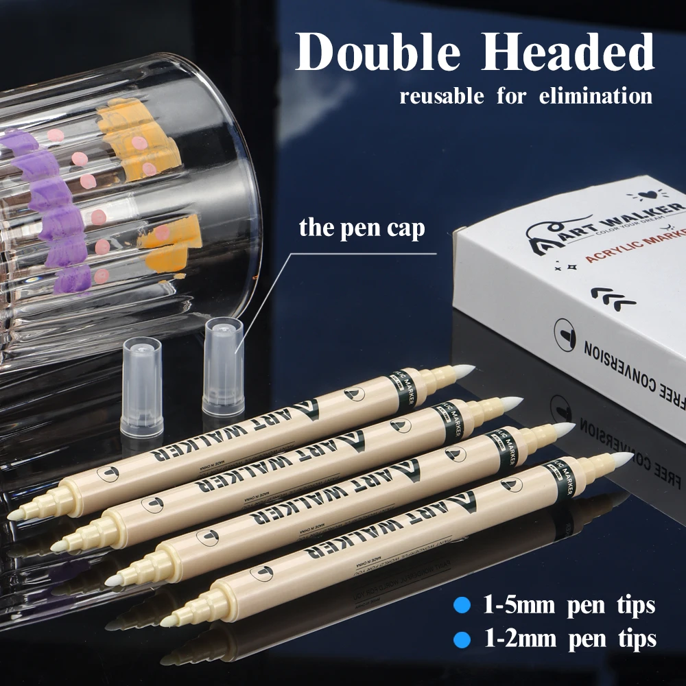 

6/12/18/24pcs Dual-Head Art Marker Color Eraser Pens Easy Erasing for DIY, Gundam Models Art Stationery School Supplies.