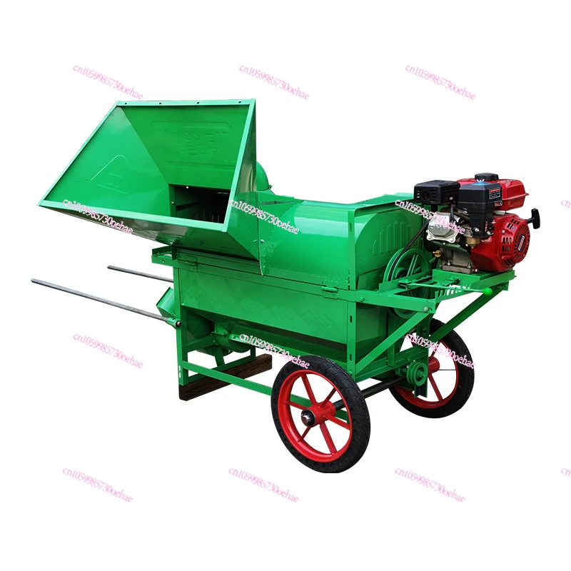 Multifunctional Rape Threshing Machine Agricultural Rice Sorghum Soybean Hulling Household Double Roller Small Rice Thresher