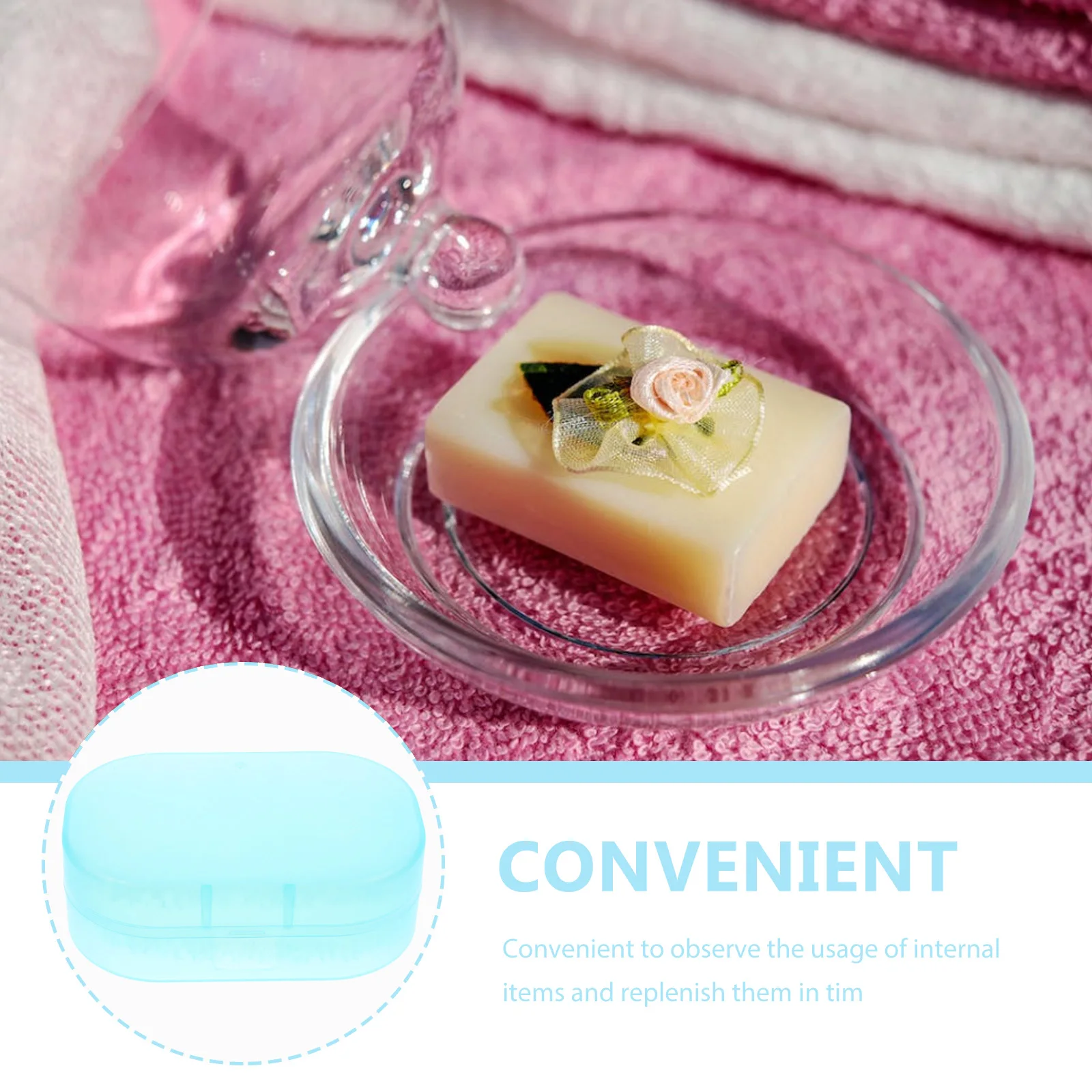

Square Transparent Dish Sponge Yellow Travel Holder BarSoap Box for Bar Case Container Travel Soap Container Soap Bar Storage
