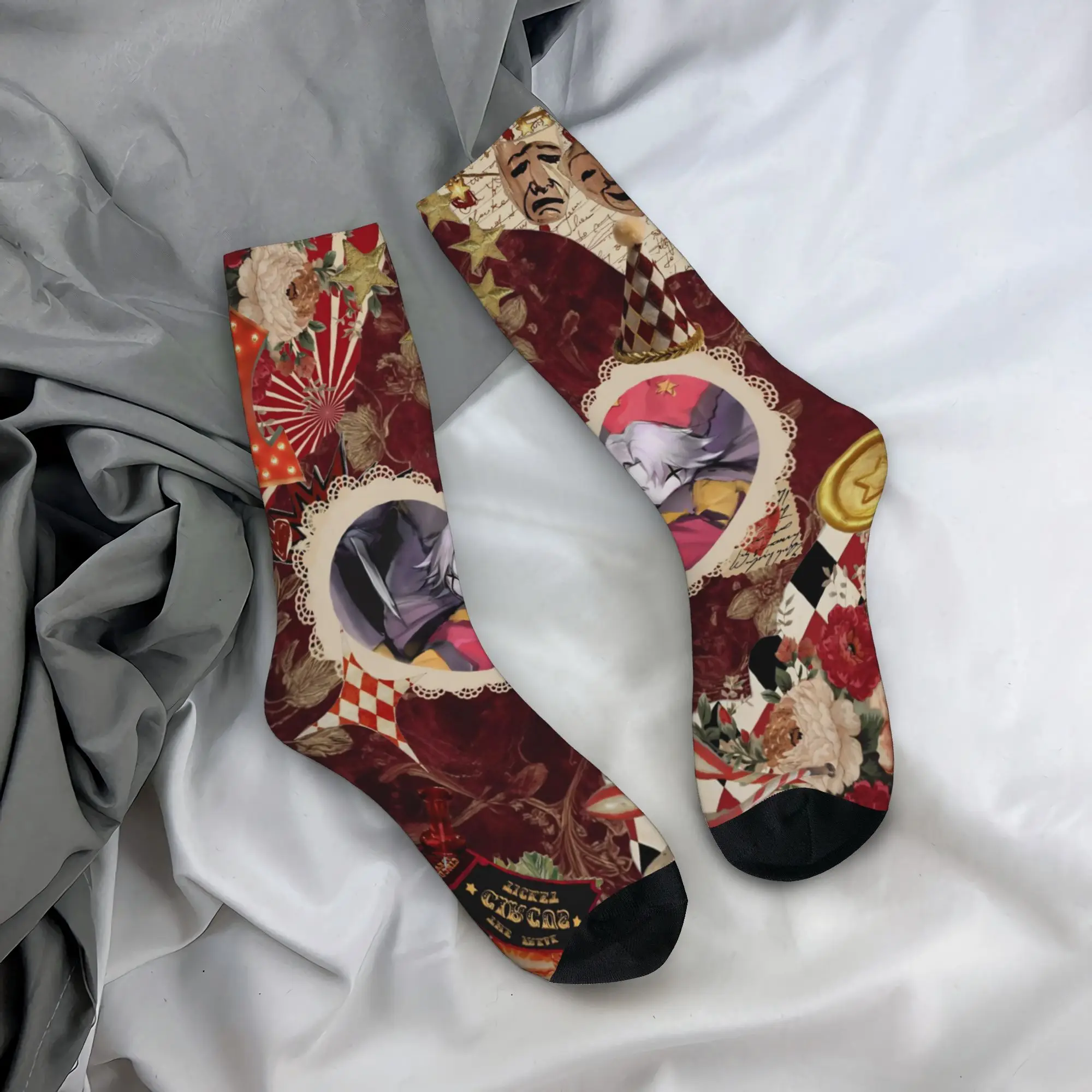 Autumn Winter Crazy Design Unisex The F-Freak Circus Socks  Non-slip Basketball Socks