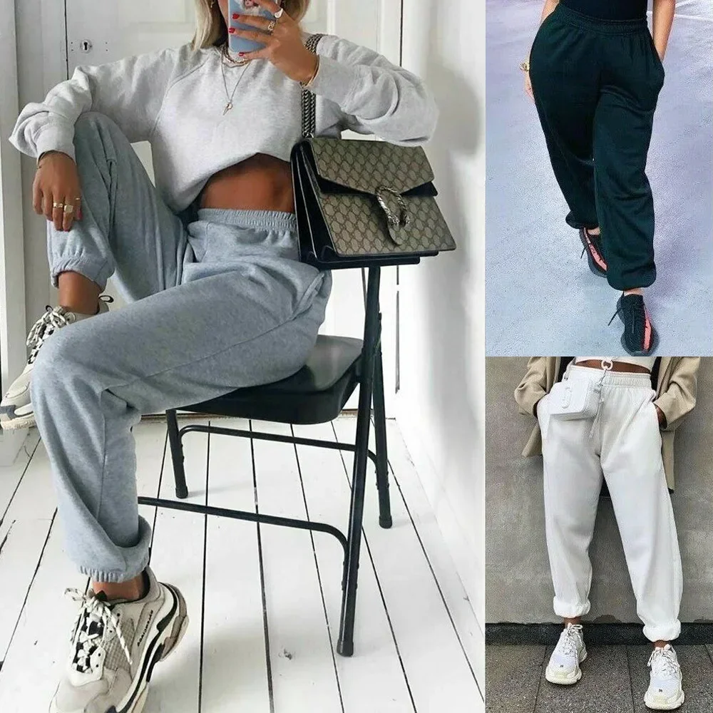 Loose Joggers Wide Leg SweatPants Women Trousers Plus Size Soft High Waist Pants Streetwear   Casual Yoga Pants