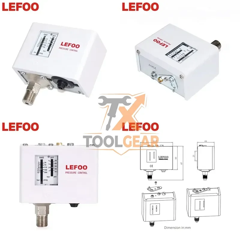 2026hotsale* For Adjustable Pressure Switch with Cut-off Controller for HVAC Pumps Refrigeration Systems