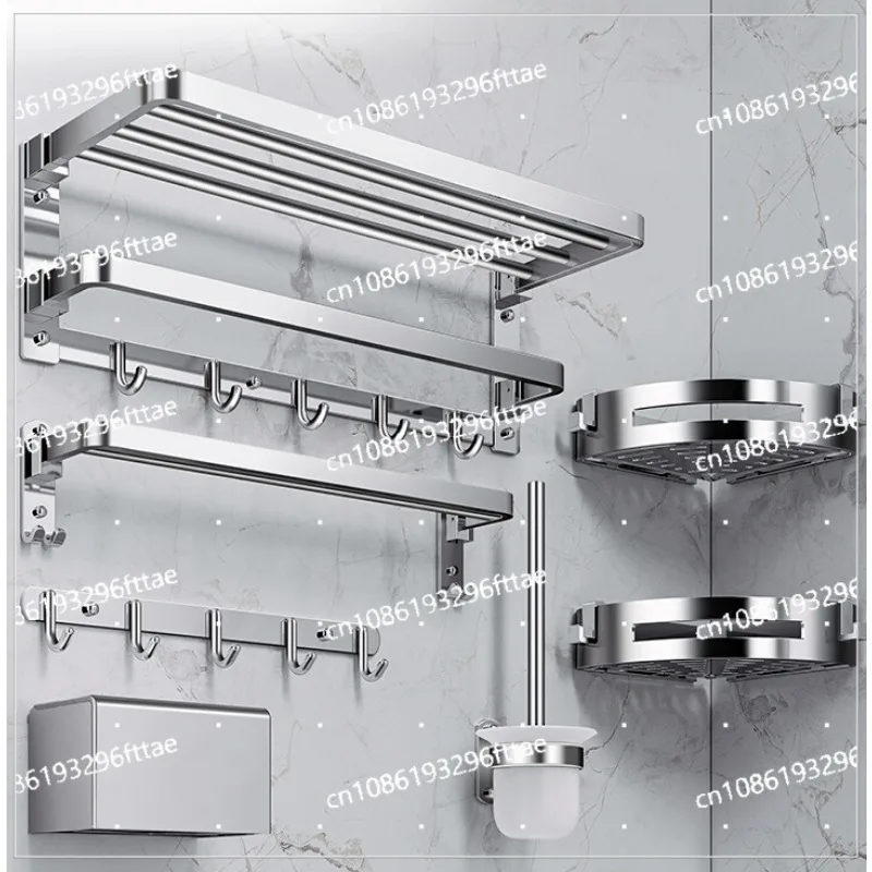 Towel Rack No Punching Toilet Towel Rack Bathroom Shelf 304 Stainless Steel Hardware Pendant