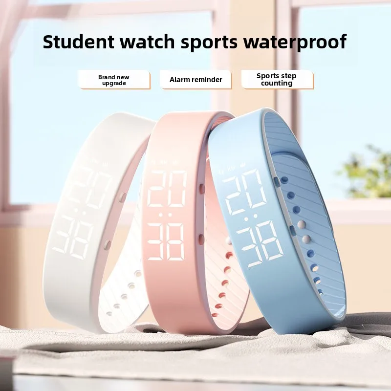 2026 New Arrival Upgrade Children Sports Wristwatch Pedometer Waterproof Luminous Alarm Clock Student Digital Watch Best Gift
