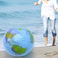 Inflatable Earth Globe Easy to Read Geography 30cm Globe Map Beach Ball for School Children Learning Playing Teacher Adult Kids 4