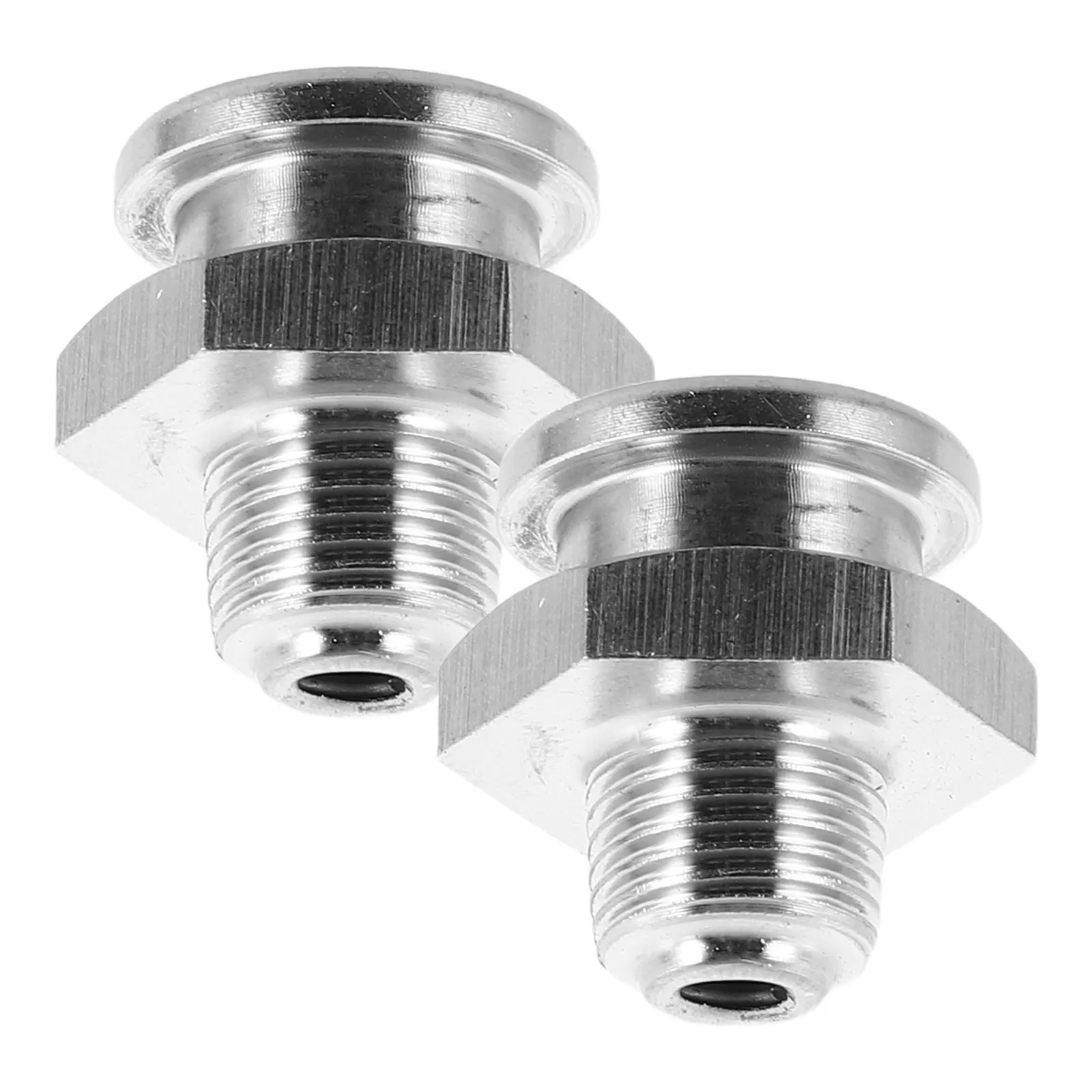 2Pcs Grease Nipple Stainless Steel Flat Lock Marine Grease Fitting Straight Zerk Hydraulic Fitting Connector Tool Oil Injection