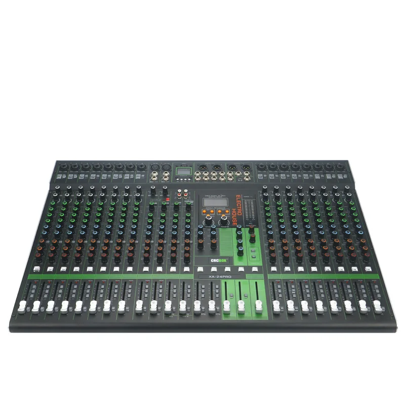 Professional Audio 24 Channel Dual Reverberation 99 Effects Audio Mixer Console