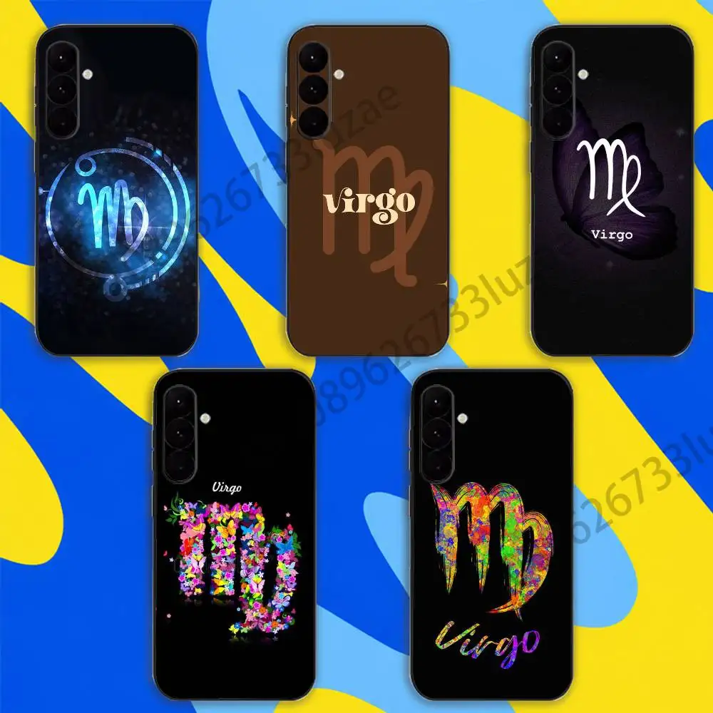 12 Zodiac Signs Virgo  Phone Case For Samsung Galaxy A04E A14 A34 A54 5G Cover Shockproof Liquid Silicone Cover