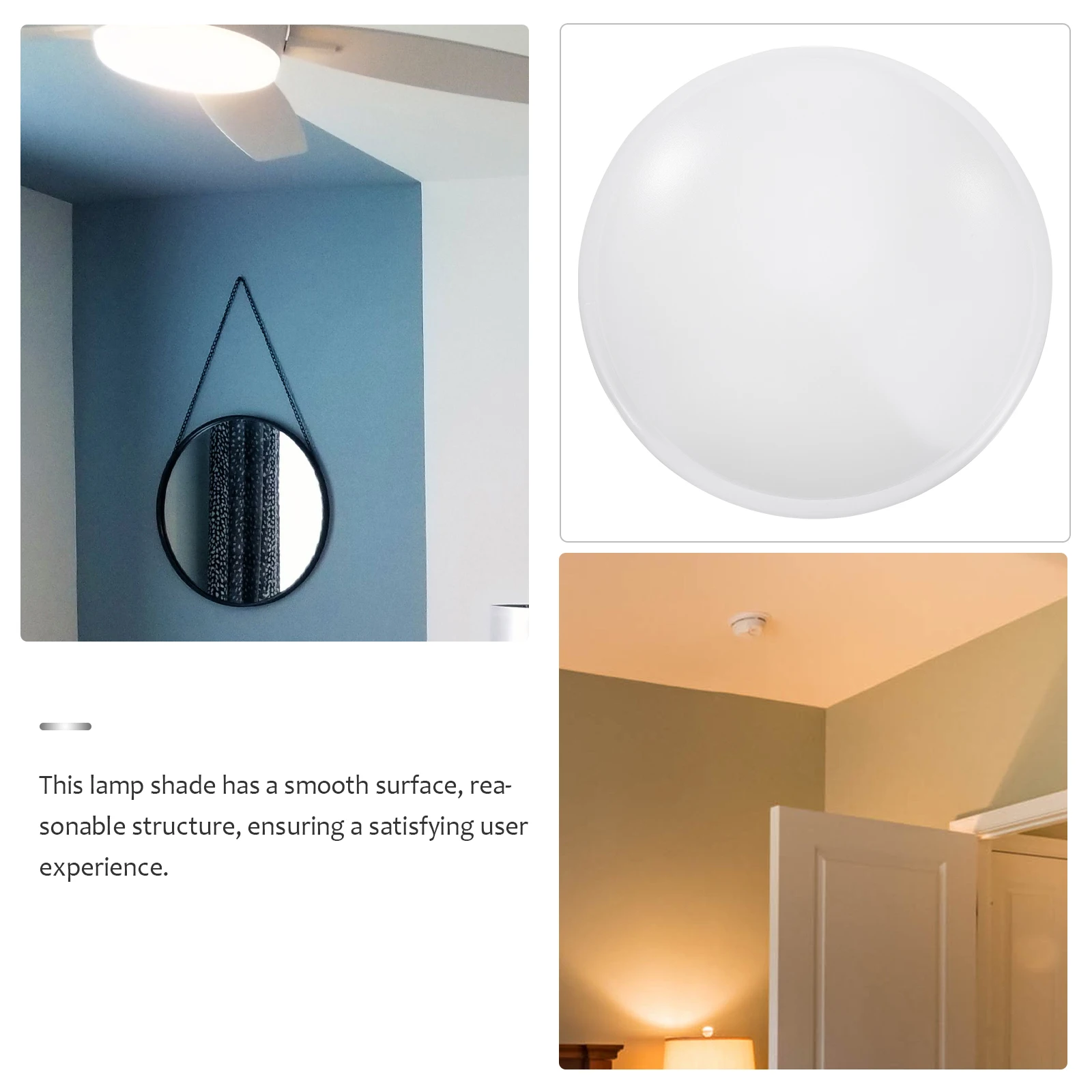 

2 pcs Ceiling Lampshade Light Shades Indoor Replacement Cover Dome Transparent Durable Water Oil Resistant