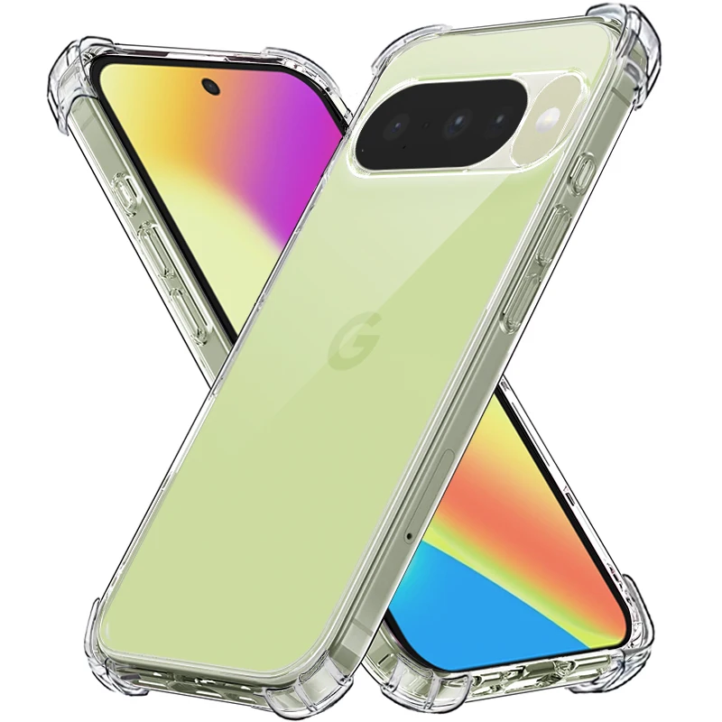 Capa de telefone transparente à prova de choque para google pixel 10 9 8 7 6 5 4 xl 4g 5g 9a 8a 7a 6a 5a 4a capa traseira transparente protetora