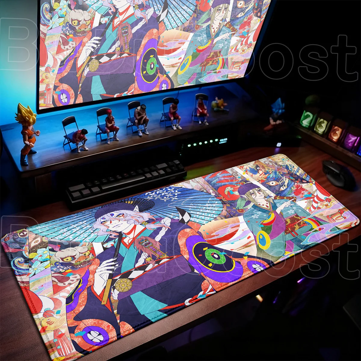 E-sport Gamer Cabinet Carpet Notebook Office Keyboard Mats Japanese Ukiyo-e Style M-Mononoke Mousepads HD Printing Extended Rugs