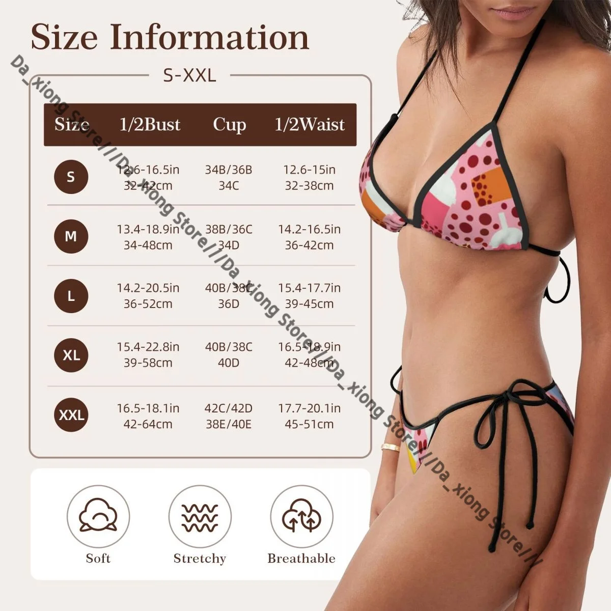 Vrouw badmode string bikini set sexy badpakken bubble tea met fruit en bessen melk cocktails pakken bandage vrouwelijke strandkleding