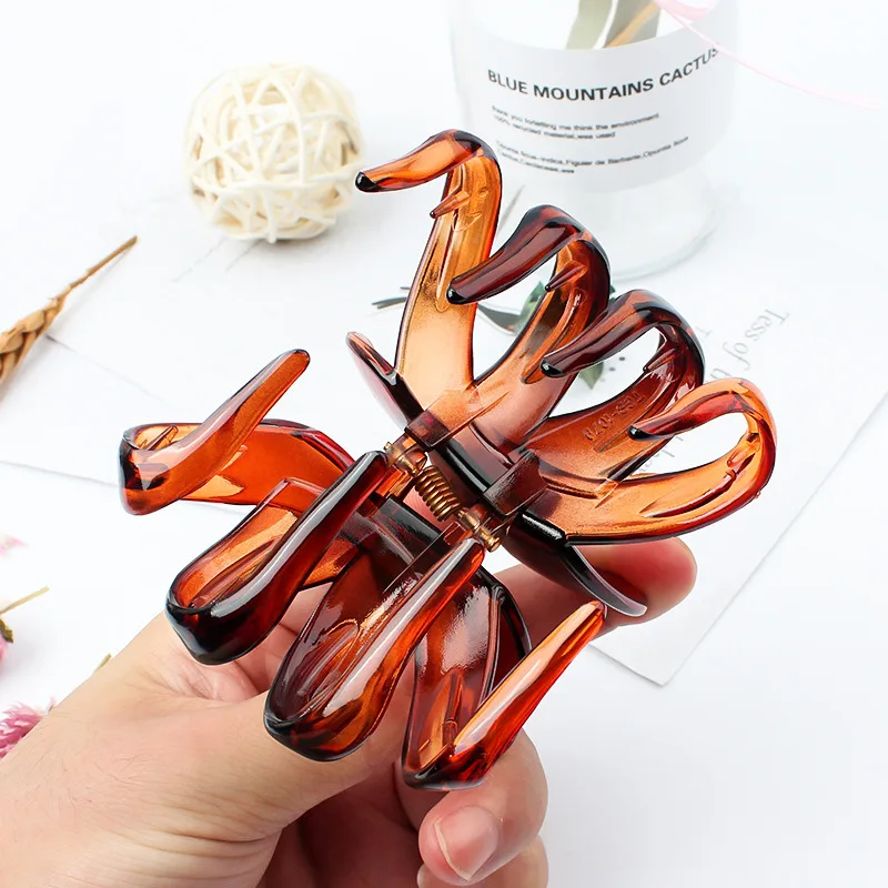 Grampo de cabelo borboleta fosco feminino coreano simples cor sólida moda requintado clipe de tubarão para meninas acessórios de estilo de cabelo