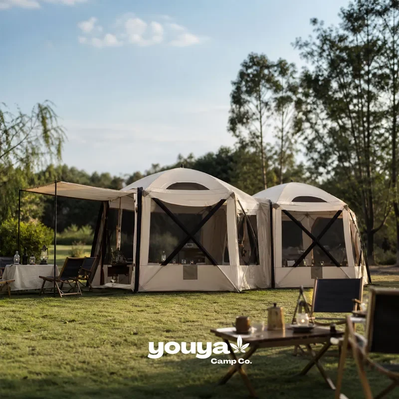 K6 Multi Window Transparent Bubble Tent Outdoor Camping Dining Bar Multi Person Party Light Luxury Spherical Camping Tent