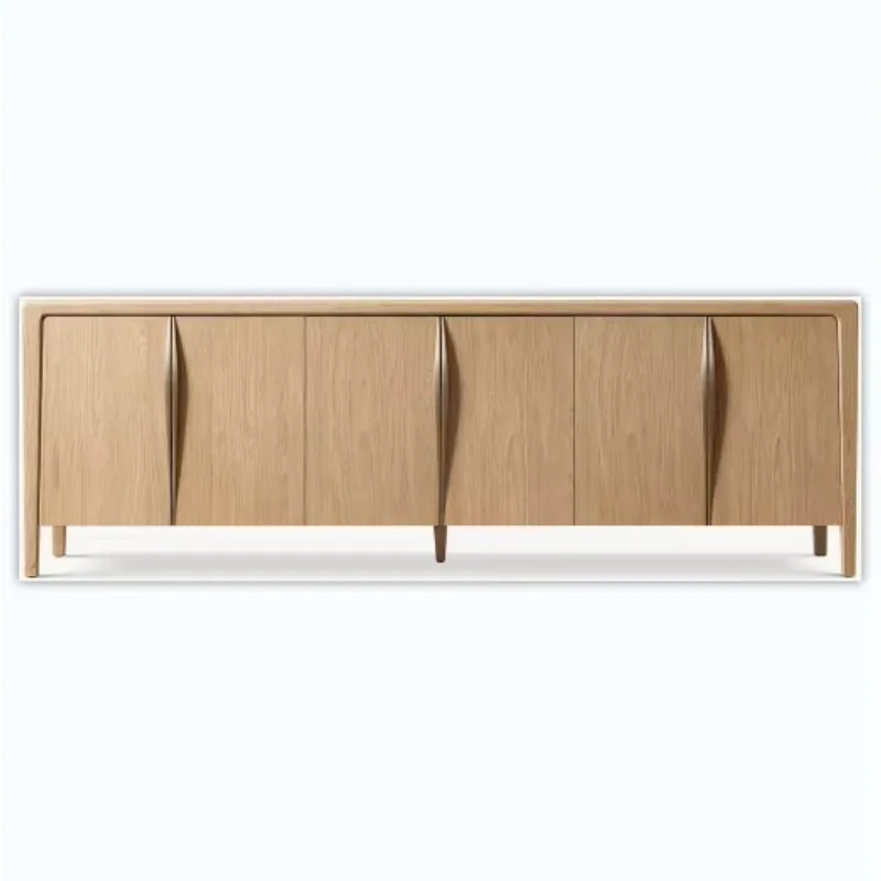 R American Style Solid Wood Tableware Cabinet Luxury Sideboard Storage Cabinet for Dining Room Living Room