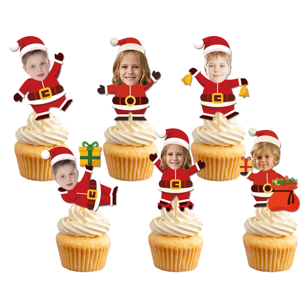 Maßgeschneiderte Weihnachten süße Weihnachtsmann Cupcake Dekoration Plugin, Party Backen Dessert Dekoration Zubehör