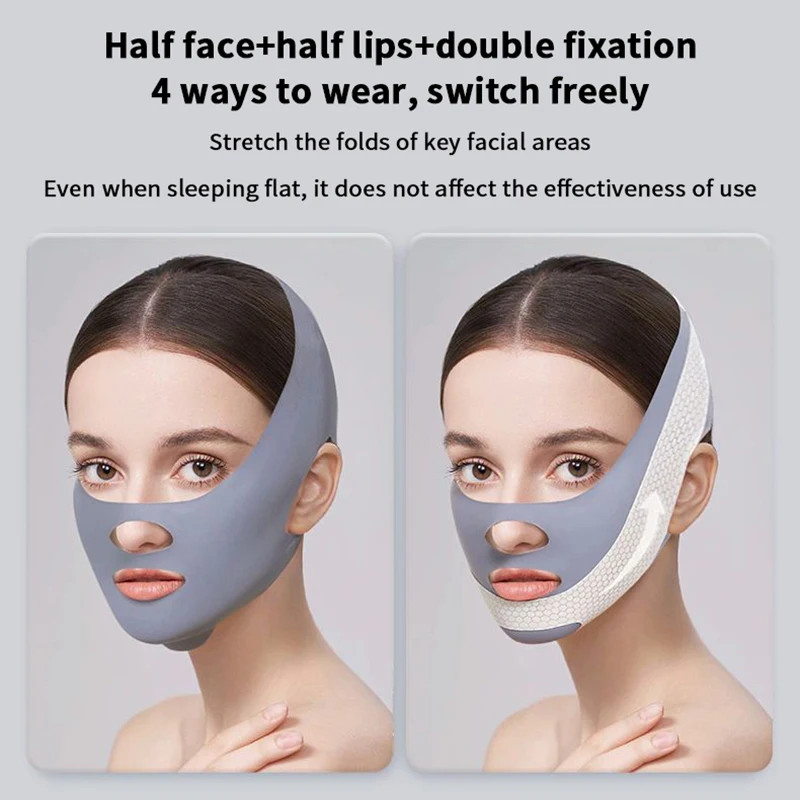 Face Slimming Bandage, V-Line Face Shaper & Double Chin Reducer, Anti-Wrinkle Facial Lifting Strap For Tightening & Skin Care