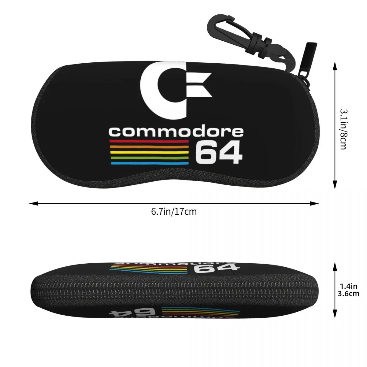 Custom Commodore 64 Shell Glasses Case Unisex Cool C64 Amiga Computer Eyeglasses Case Sunglasses Protector Box