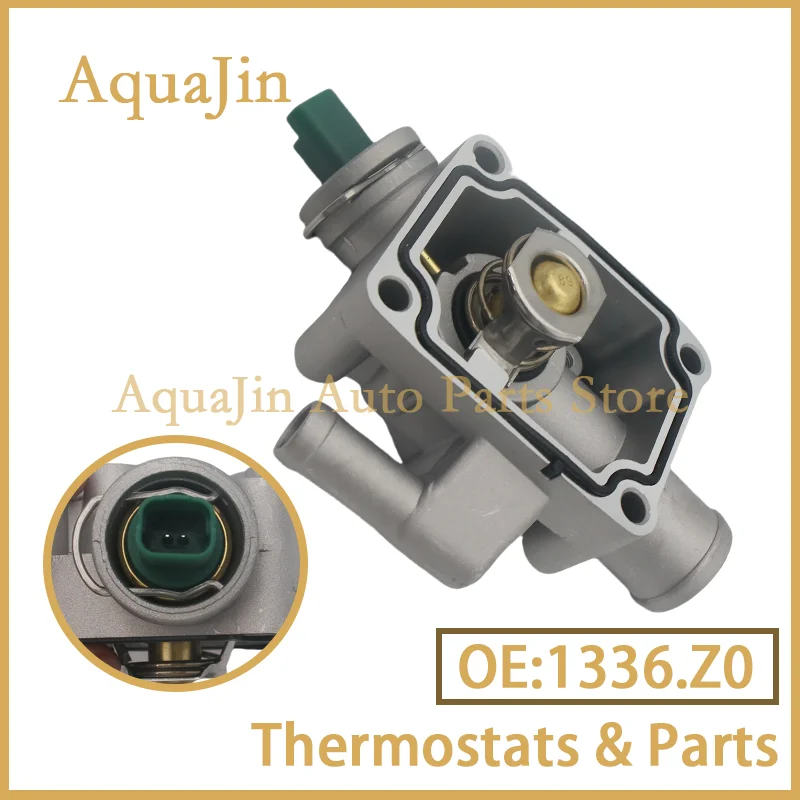 

1336.Z0 Engine Coolant Thermostat Housing For Peugeot Partner 206 207 307 308 1007 CC SW Citroen C2 C3 C4 Xsara Boxer OEM 1336Z0