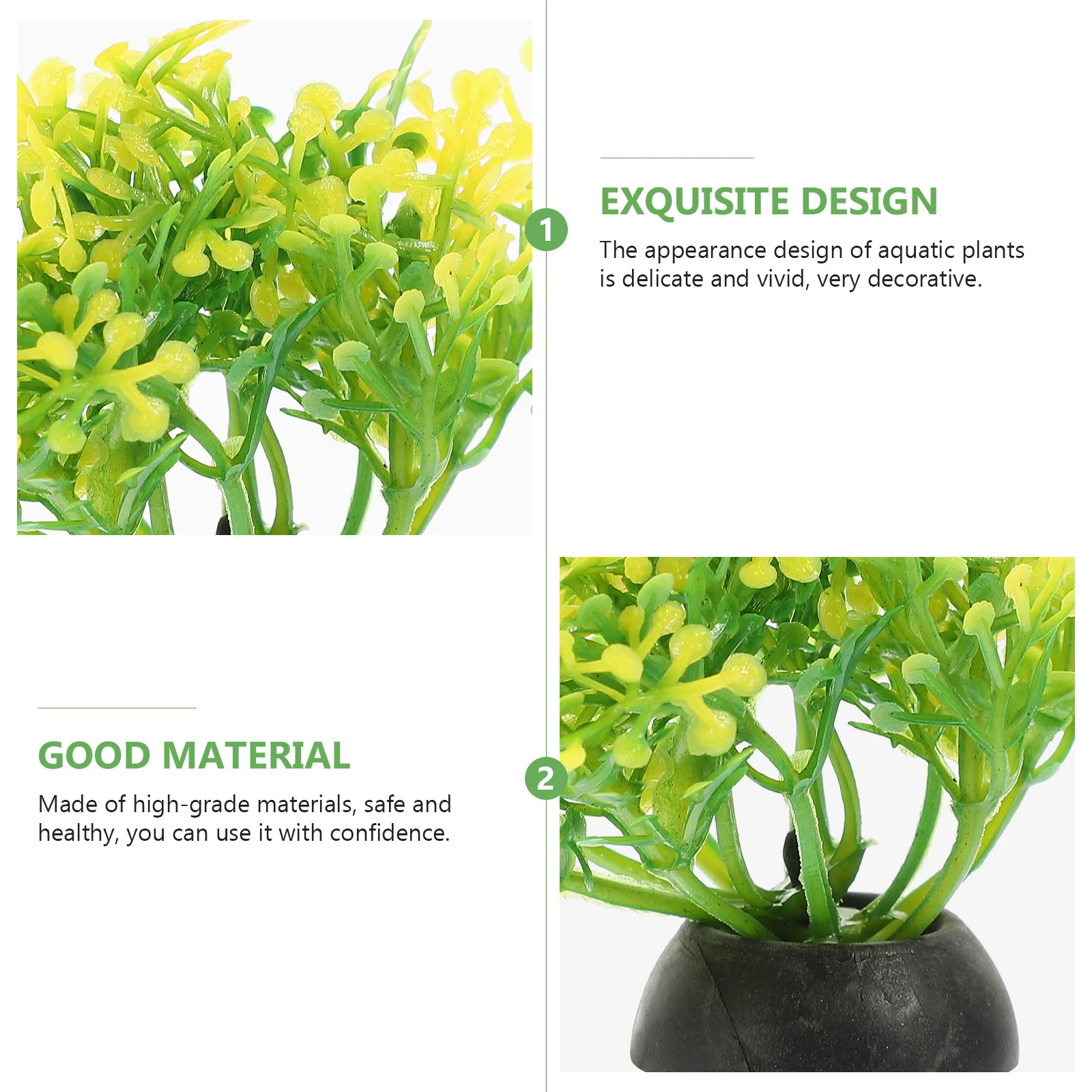 

20Pcs Lifelike Green Plant Aquarium Decorations Plastic Fish Tank Plants Betta Accessories Plastic Aquarium Plants