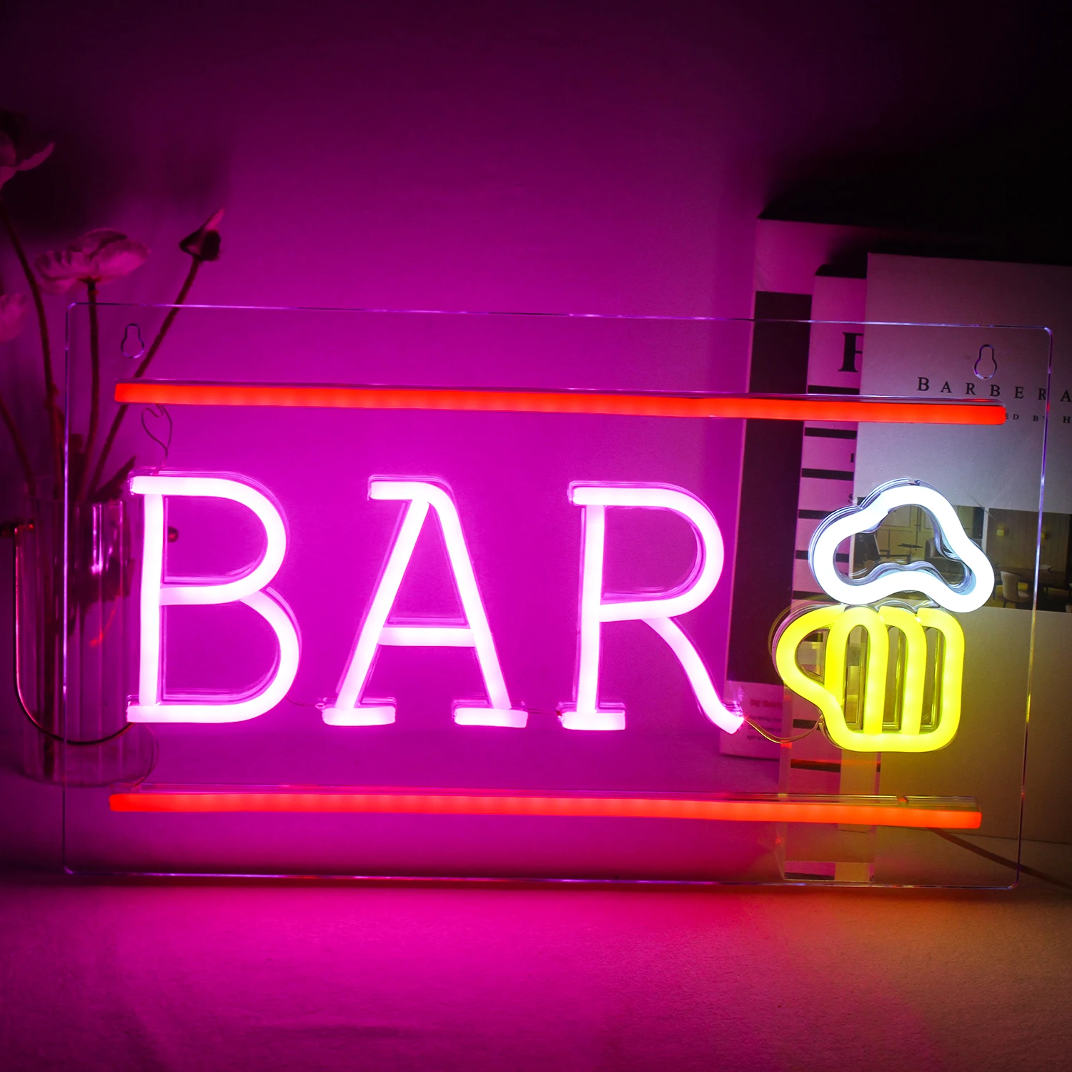 Bar Neon Signs Luzes LED, Cerveja Logo, Decoração do quarto, Light Up Sigh, Lâmpada de parede pendurada para casa, Festa, Night Club