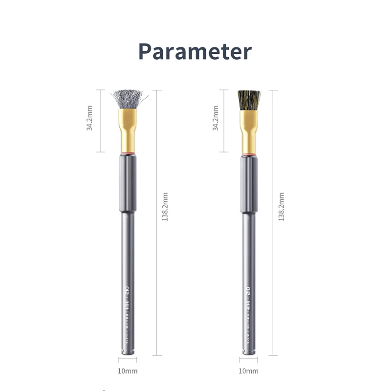 QIANLI 012 iHilt Steel/Fur Low Gravity Center Anti-Static Brush for Mobile Phone Motherboard IC Chip Cleaning Repair Hand Tools