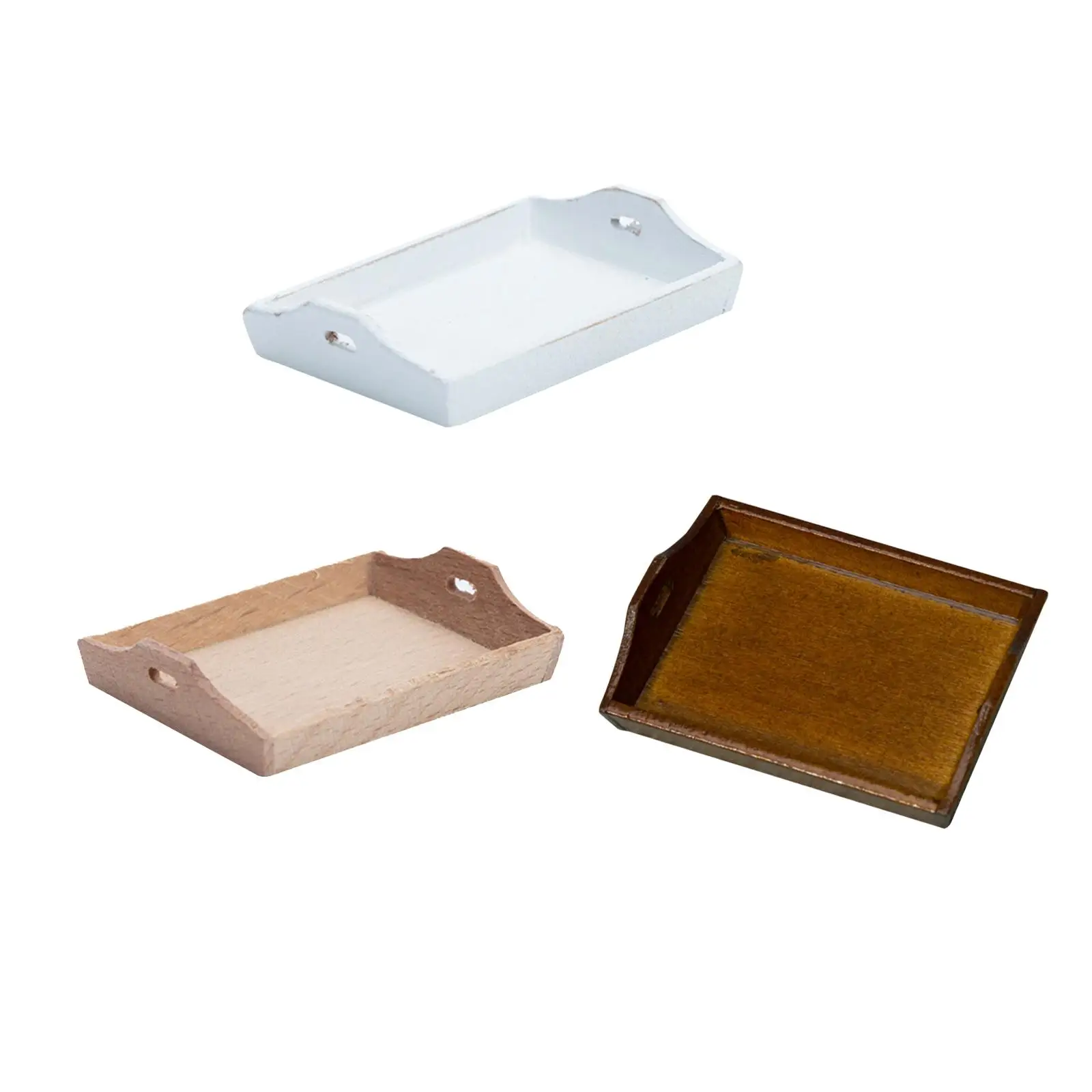 Bandeja de servir para casa de boneca em escala 1/12, conjunto de cozinha para casa de bonecas, brinquedo de simulação