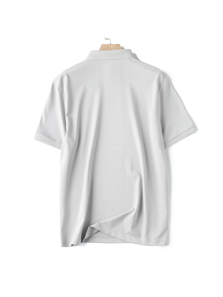 Suyadream Männer Polos hirt Seide Baumwolle Mischung kurz ärmel ige schicke Smart Casual T-Shirts neue Frühling Sommer Top schwarz blau