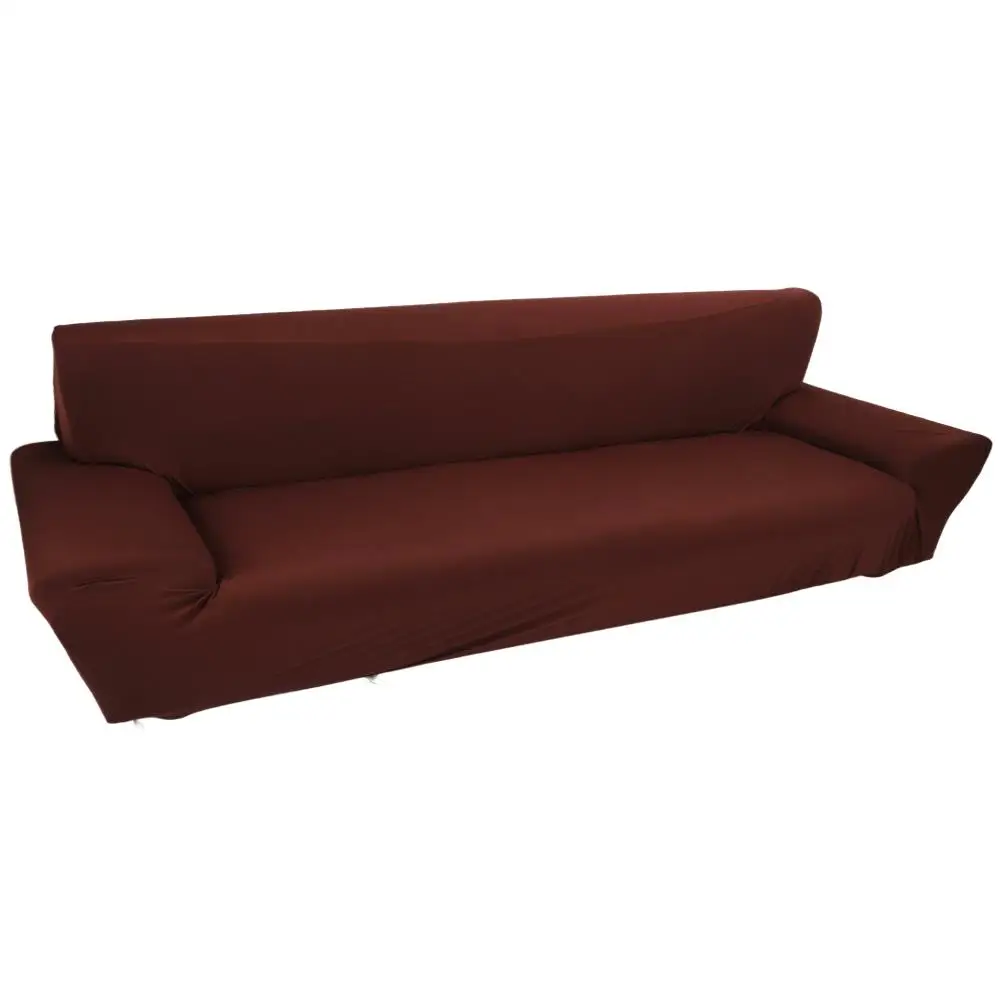 

Cozy Stretch Sofa Slipcovers with Free Pillowcase for Four Seat Couch Pet Friendly Brown