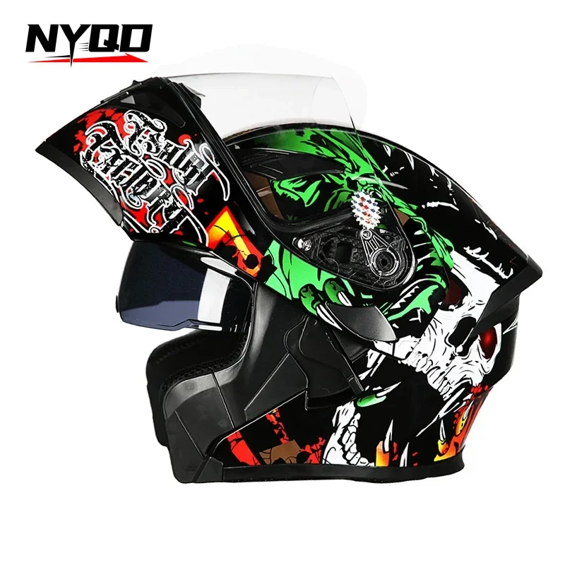 AIS 805 오토바이 헬멧은 듀얼 바이저를 뒤집습니다. 풀 레이싱 헬멧 오토바이 헬멧 Casco Capacete Casque Moto