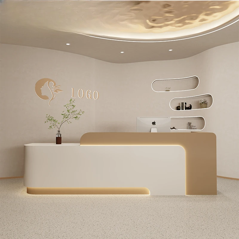 Luxury Modern Reception Desks Mobile Futuristic Executive Lectern Reception Desks Shop Mostrador Recepcion Bar Furnitures