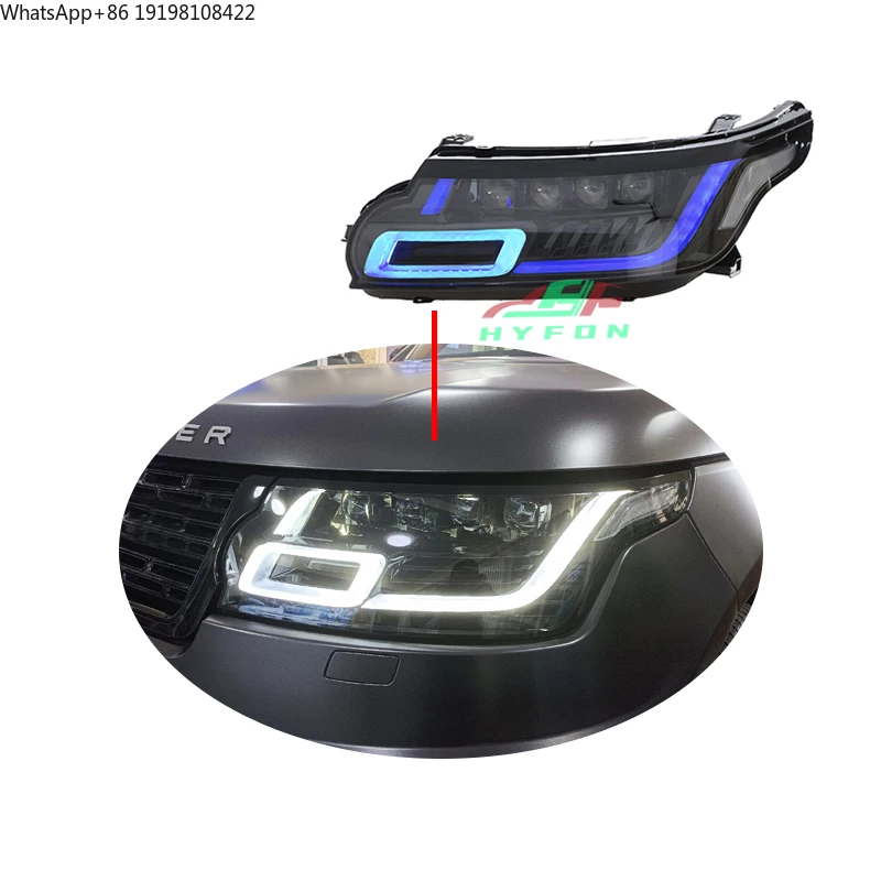 For Land Rover Range Rover Sport 2014-2017 Upgrade L494 Four Eyes Lens Matrix LED Headlight Streamlight Steering Plug and Play