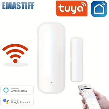 Tuya WiFi Akıllı Kapı Sensörü Kapı Açık Kapalı Dedektörleri Akıllı Ev Güvenlik Koruma Alarm Sistemi Akıllı Yaşam APP Kontrolü