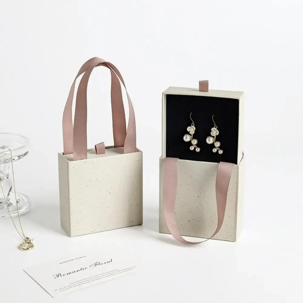 Jewelry Box With Tote Bag for Earring Ring Storage