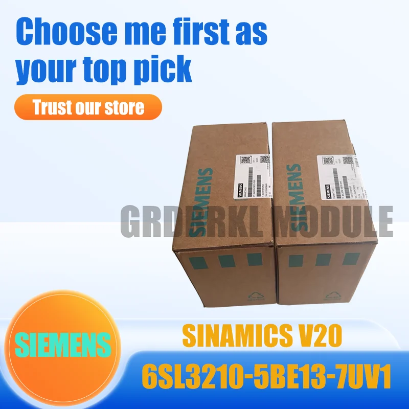 

Brand New Original SIEMENS 6SL3210-5BE13-7UV1 6SL3 210-5BE13-7UV1 V20 Inverter 0.37kW 380V