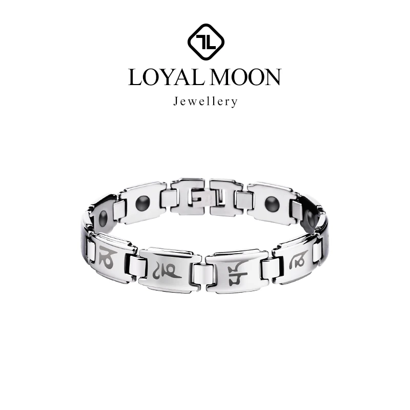 Loyal Moon Tungsten Bracelets For Men And Women 10mm Widrh Couple Bracelet, Trend Wild Casual Jewelry, Engraving