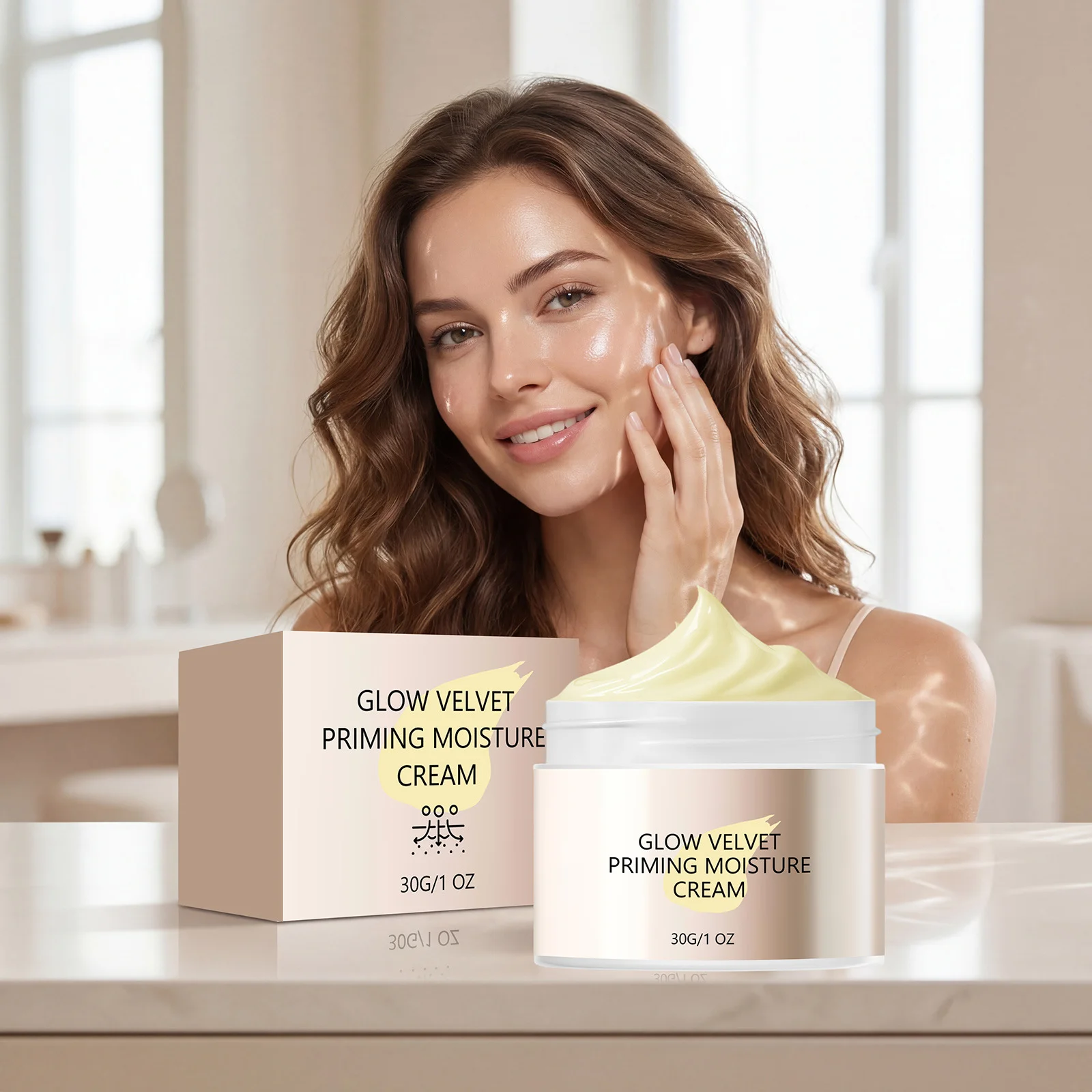 

Velvet Priming Moisturizing Cream Brightening Soothing Softening Pore Blurring Smoothing Glowing Pre-Makeup Hydrating Face Cream