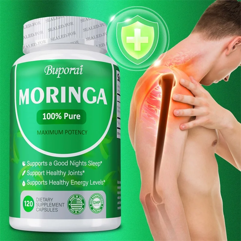 Moringa-capsules - Bevorder de gezondheid van botten, gewrichten en immuunsysteem |   Verbeter de energie, uithoudingsvermogen, concentratie